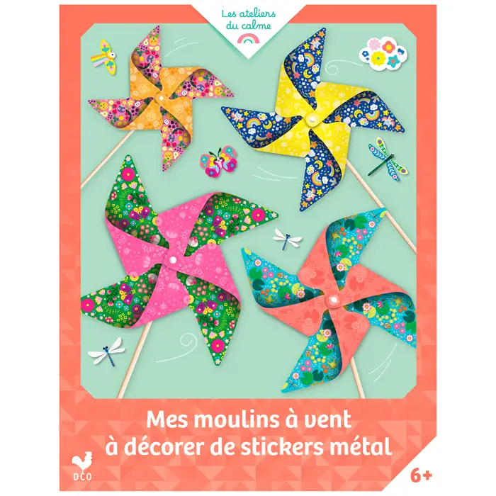 Moulins à vent à décorer de stickers métal Expédition Rapide