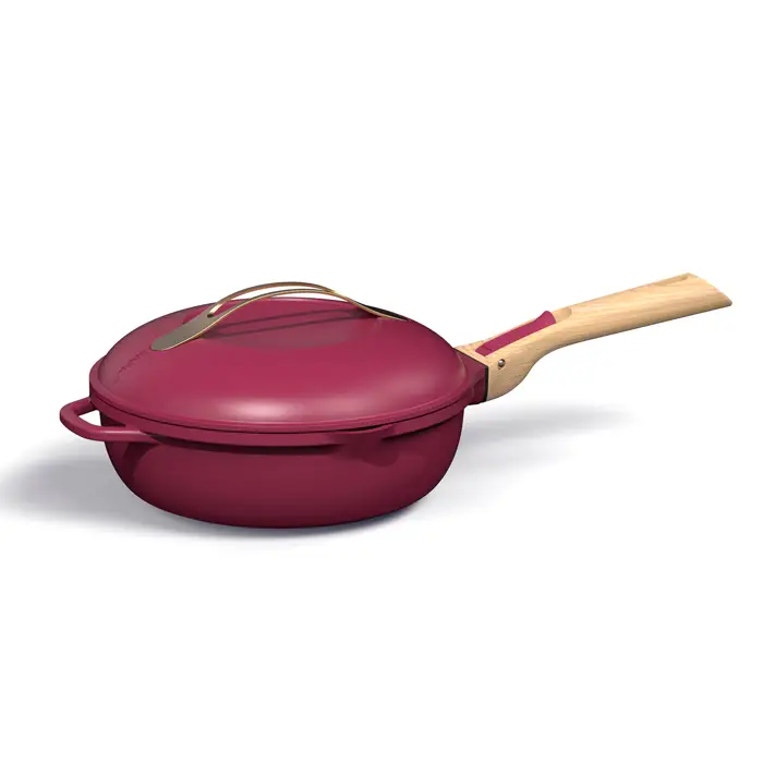 Haute Qualité Poêle 8 en 1 La Fabuleuse 24 cm Rouge