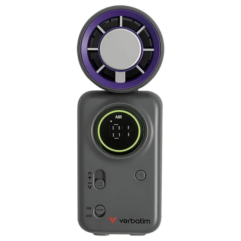 Mini ventilateur portable plaque froide rechargeable pour fraîcheur instantanée Violet métal Acheter En Ligne