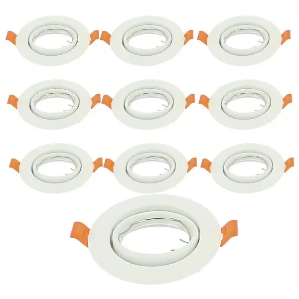 Lot de 10 Support orientable pour spot led fixe rond D90 Prix Bas