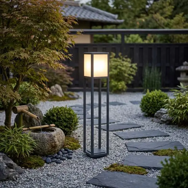 Grande borne extérieure anthracite HOKAIDO 80cm IP44 Soldes
