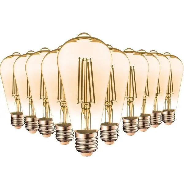 Meilleur Prix Lot de 10 ampoules E27 4W ST64 Filament ambré