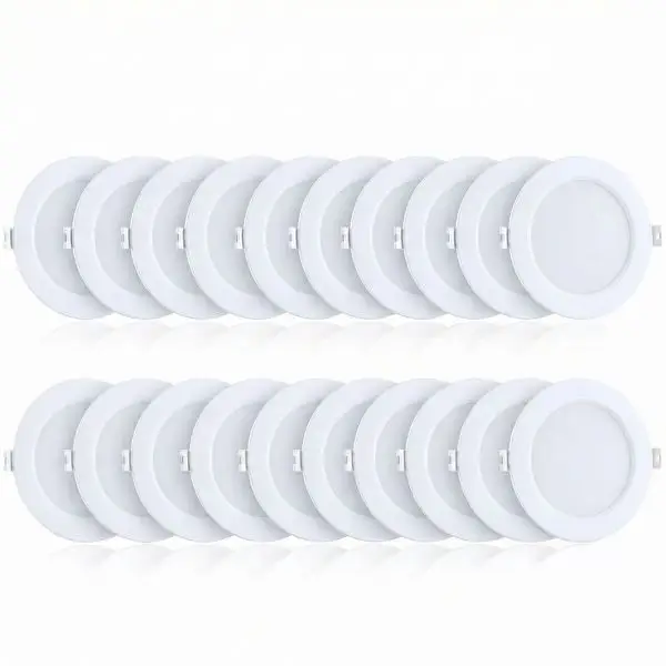 Lot de 20 encastrables pour plafond 6W Eq 60W 600 lumens Blanc naturel Paiement Sécurisé
