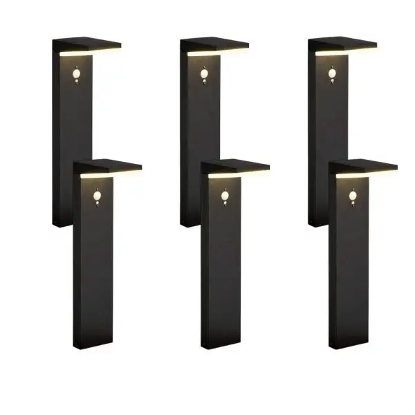 Lot de 6 bornes solaire JACKSON LED Blanc chaud H50cm Meilleur Prix