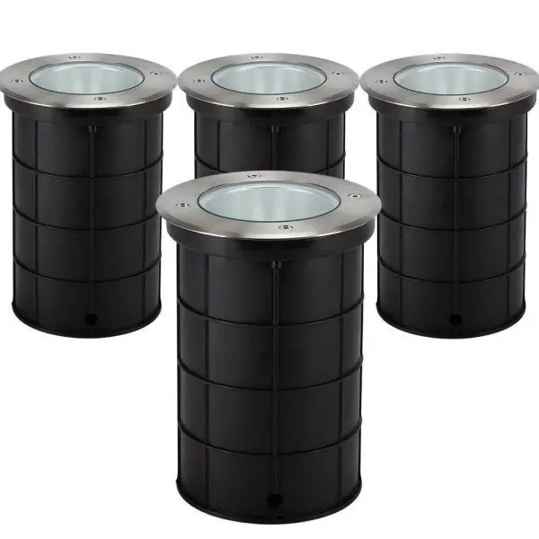 Spot de sol extérieur encastrable IP67 E27 GRAND CANYON Lot de 4 Affaire À Saisir