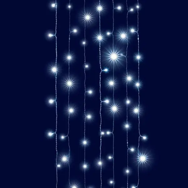 Certifié Guirlanderideau effet chute de neige LED Blanc pur – 2m x 2m