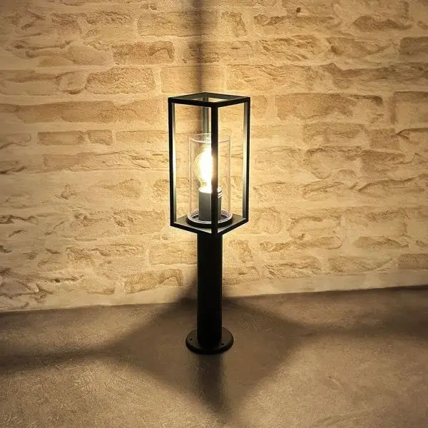 Borne de jardin Gris anthracite COMETA E27 IP54 50cm Solde