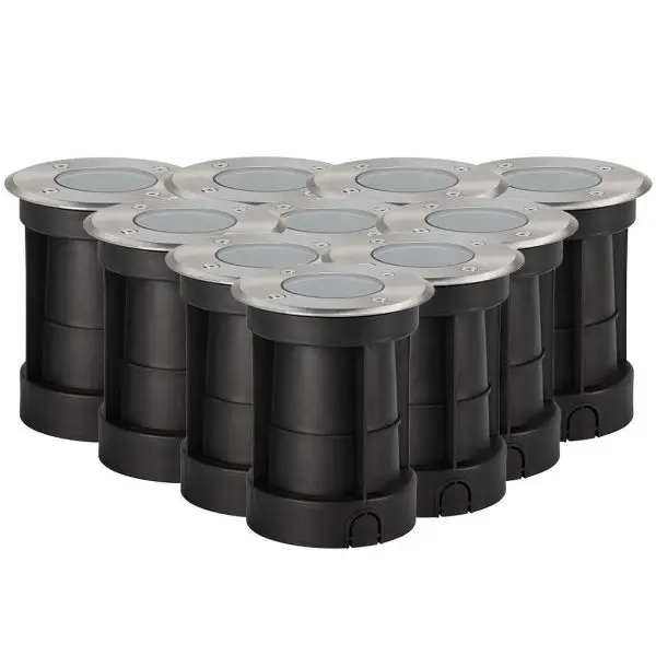 Lot de 10 Spots Encastrables IP67 CANYON PRO INOX 304 GU10 + connecteur automatique Solde
