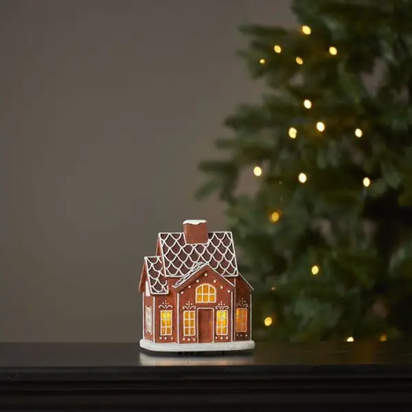 Nouveauté Décor Maison GINGERVILLE Pain d'épice lumineux LED