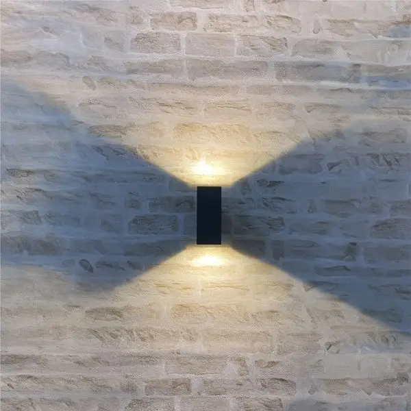 Applique murale Double Faisceaux LED Extérieur GEMINI 6W Eq 60W IP65 Pas Cher