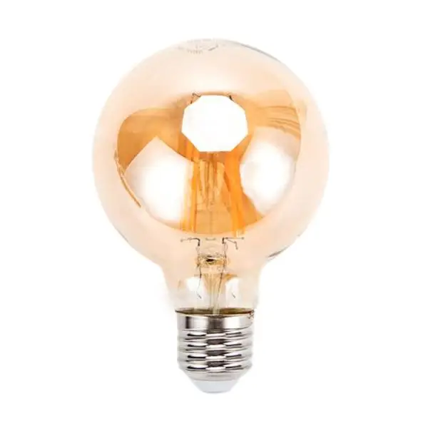 Certifié Ampoule LED E27 G80 Ambrée Filament 8W Eq 51W