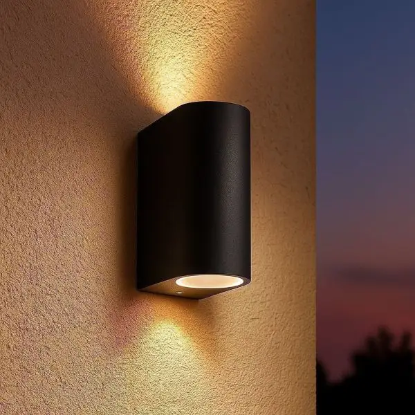 Vente Flash Applique noire extérieur MONICA double faisceau GU10 IP54