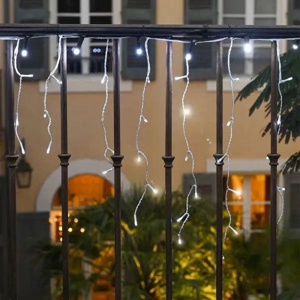 Prix Bas Guirlande stalactite Flash blanc pur 8 mètres
