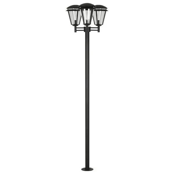 Lampadaire 3 ampoules Moraira – IP44, 2m, 3 têtes E27 Remise