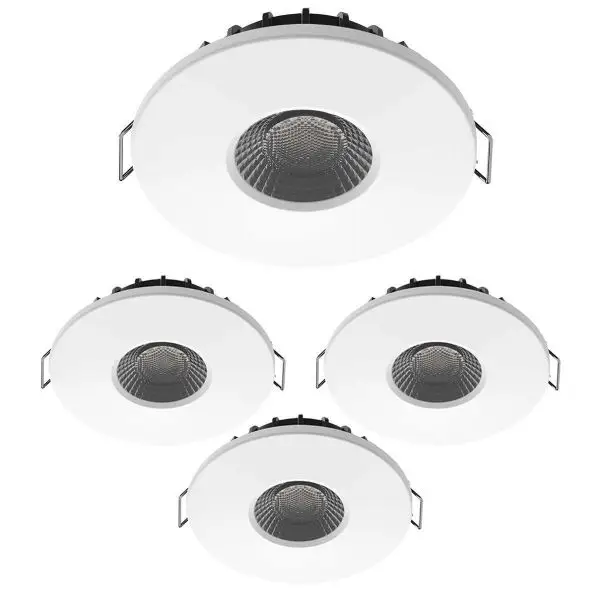 Lot de 4 Spots Encastrables LED 8W MILAN CCT IP65 IK07 avec Transformateur Dimmable Prix Choc