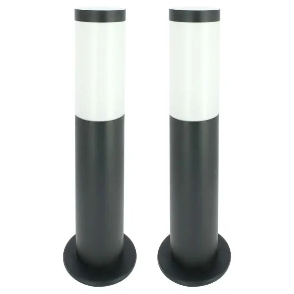 Jusqu'à Épuisement Des Stocks Lot de 2 Bornes extérieures E27 anthracite VALENTE hauteur 45cm
