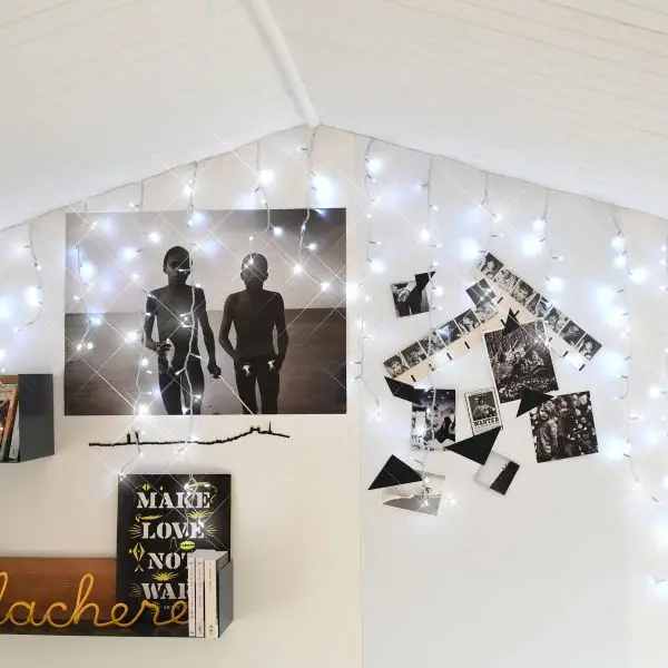 Rideau Stalactite guirlande lumineuse led 230 LEDS animées Blanc pur Commander Vite