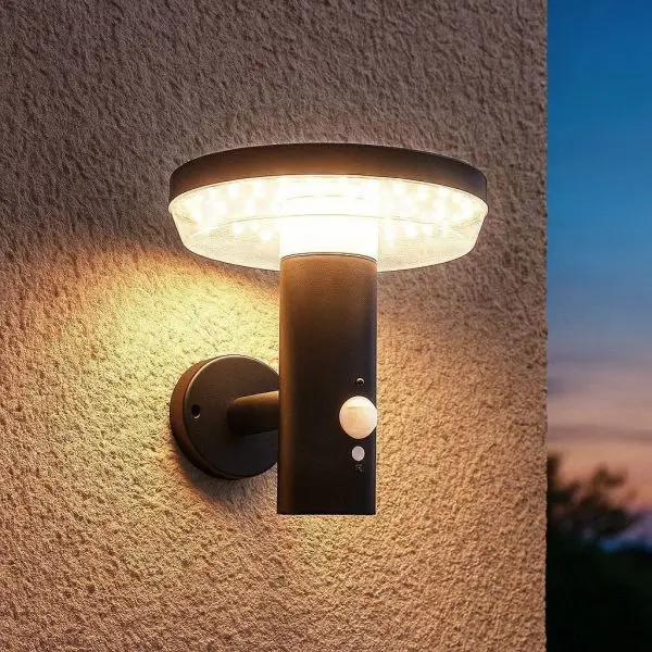 Applique murale solaire MIRAMAR Equi. 60W Détecteur de Présence 3 Modes Réduction
