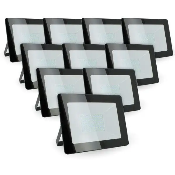 Acheter Direct Lot de 10 Projecteurs LED 100W Forte luminosité 9000 Lumens de IP65