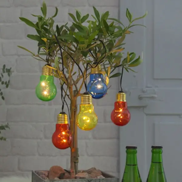 Meilleur Choix Guirlande décorative5 ampoules colorées sur piles