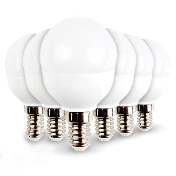 Lot de 6 ampoules LED E14 Mini Globe 5.5W 470 lumens Solde