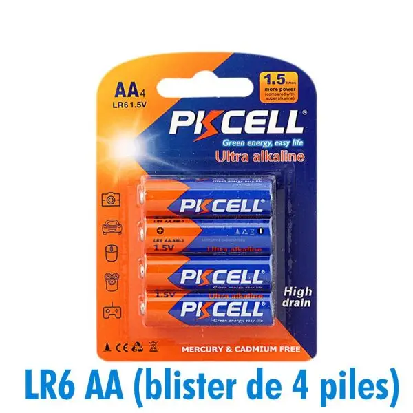 Piles AA LR6 Ultra Alcaline PKCell 1.5V Bon Marché