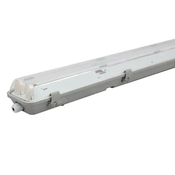 Boitier étanche 1M20 pour 2 x tubes LED connexion latérale Dernier Modèle