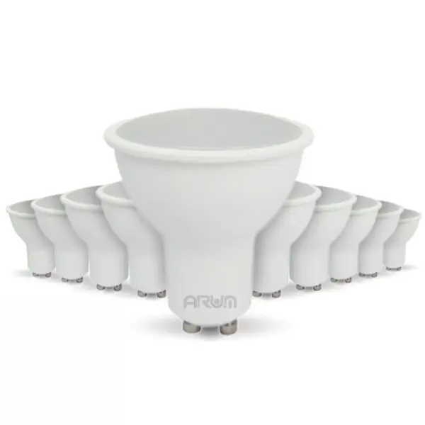 Lot de 10 Ampoules LED GU10 7.5W eq. 65W 2700K Blanc Chaud Pas Cher